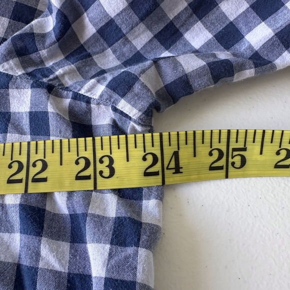 Liz Claiborne Large Cotton Gingham Embroidered‎ Top Boho Cottagecore Prairie - Picture 9 of 10